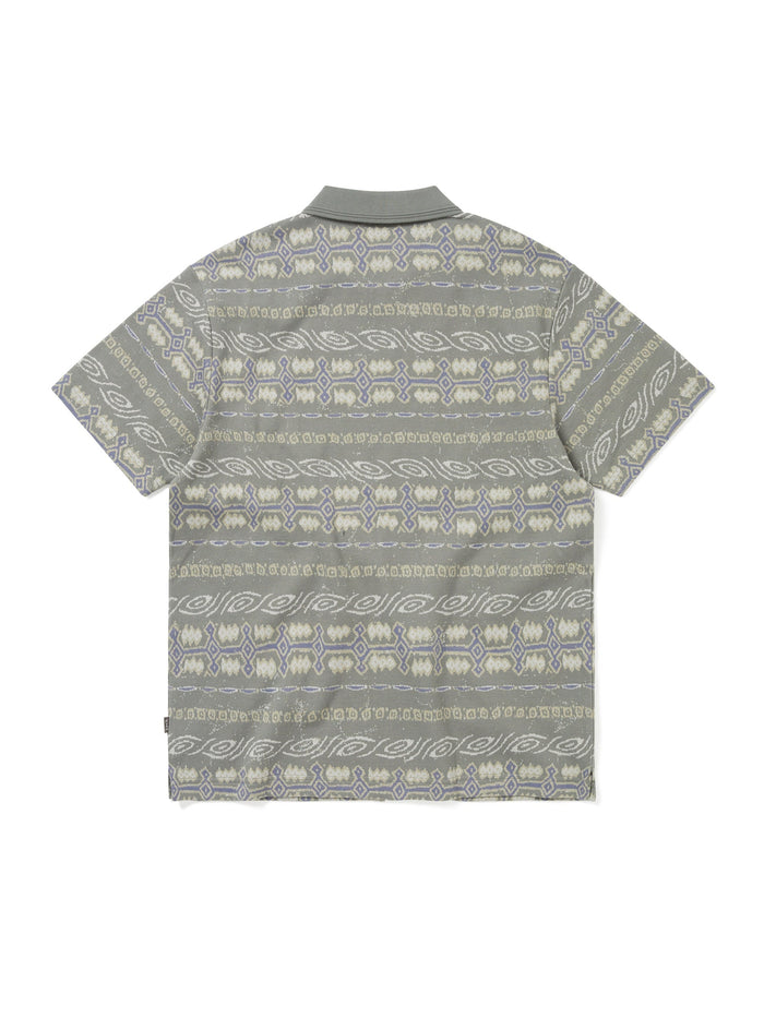 Jungle Jacquard Zip Up Top