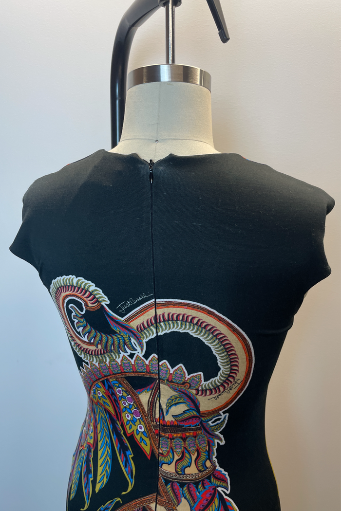 Just Cavalli Cap Sleeve Dragon Print Mini Dress image 2