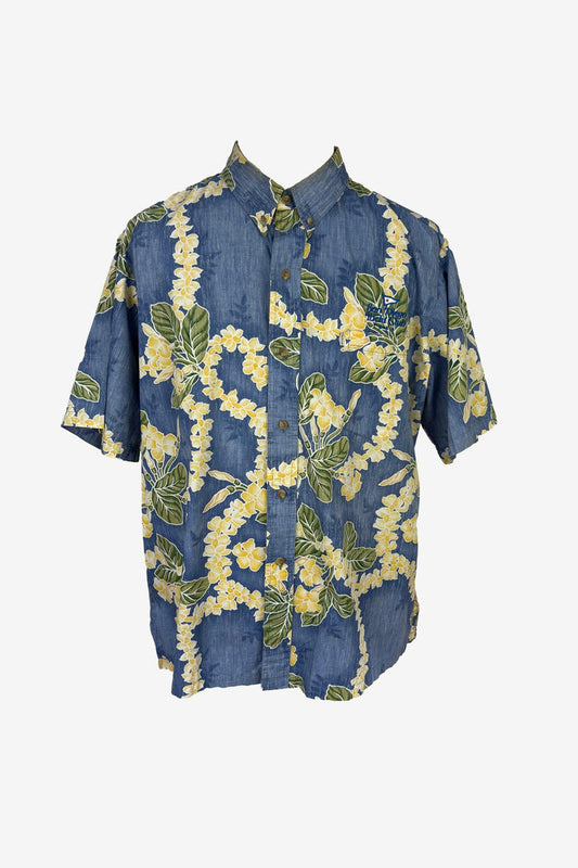 Kahala Blue Floral hawaiian shirt 1