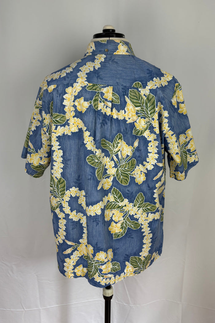 Kahala Blue Floral hawaiian shirt 1