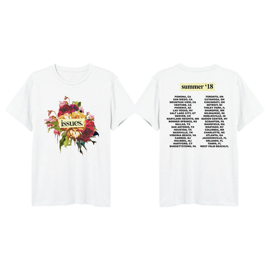issues Flowers Warped Tour 2018 White T-Shirt