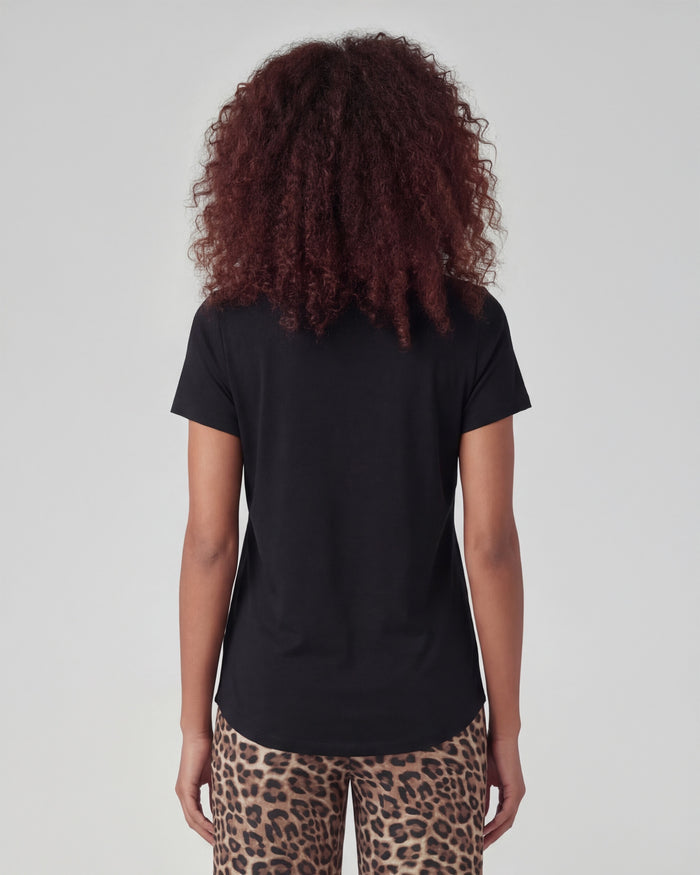 KATHERINE BLACK WOMENS CAP SLEEVE TOP