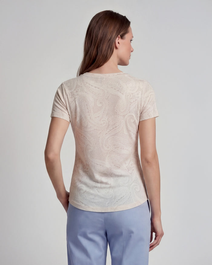 KATHERINE CROCHET IVORY WOMENS CAP SLEEVE TOP