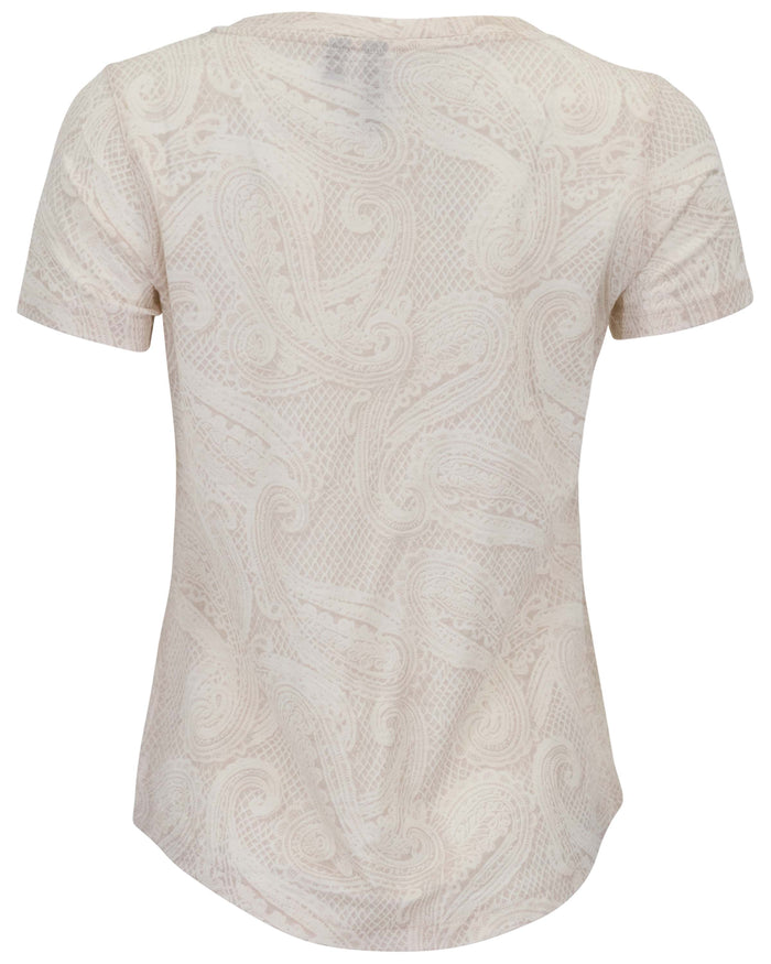 KATHERINE CROCHET IVORY WOMENS CAP SLEEVE TOP