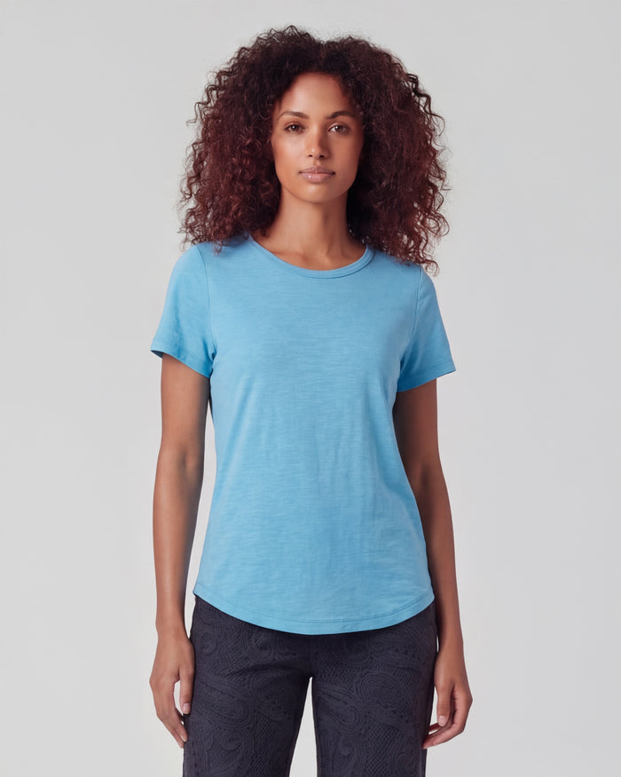 KATHERINE TEAL WOMENS CAP SLEEVE TOP