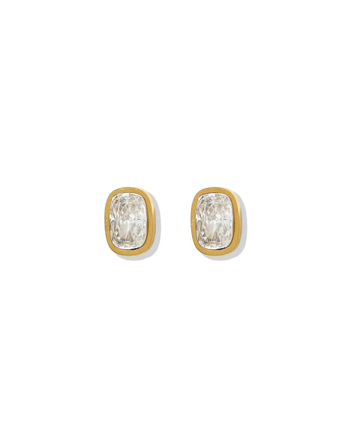 Kay Clear Gold | Screwback Stud Earrings