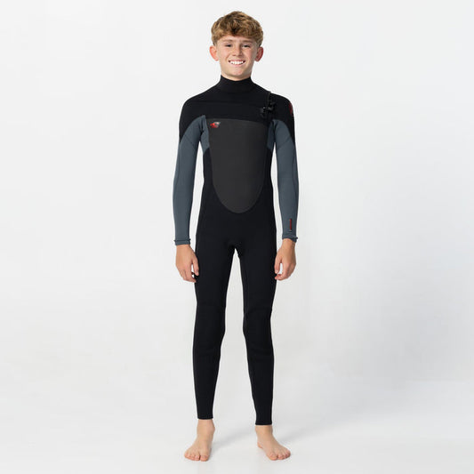 Kid's Defender 4/3mm Steamer Chest Zip - Graphite