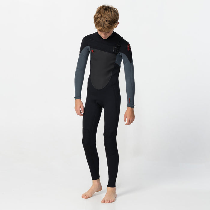 Kid's Defender 4/3mm Steamer Chest Zip - Graphite