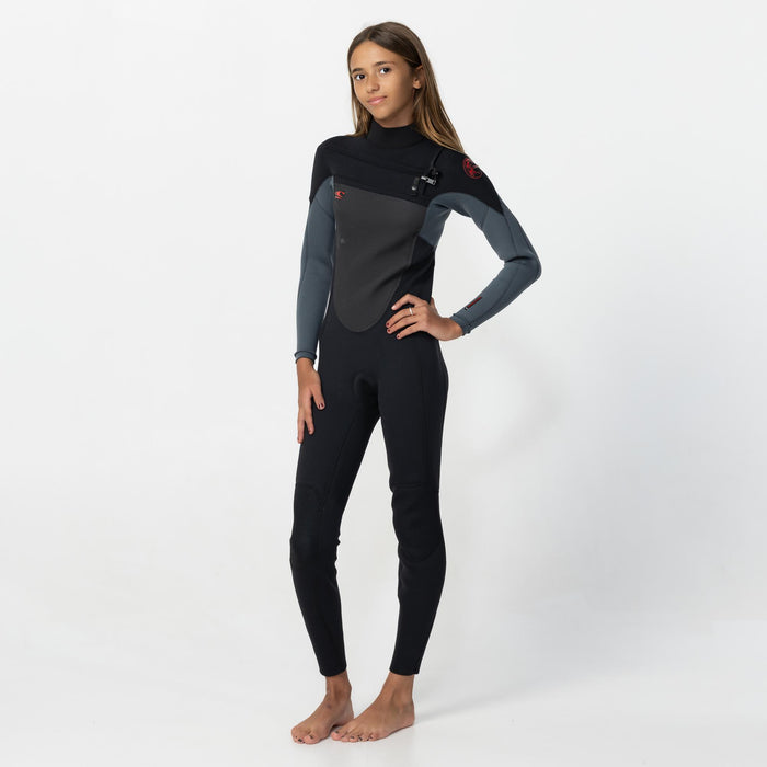 Kid's Defender 4/3mm Steamer Chest Zip - Graphite