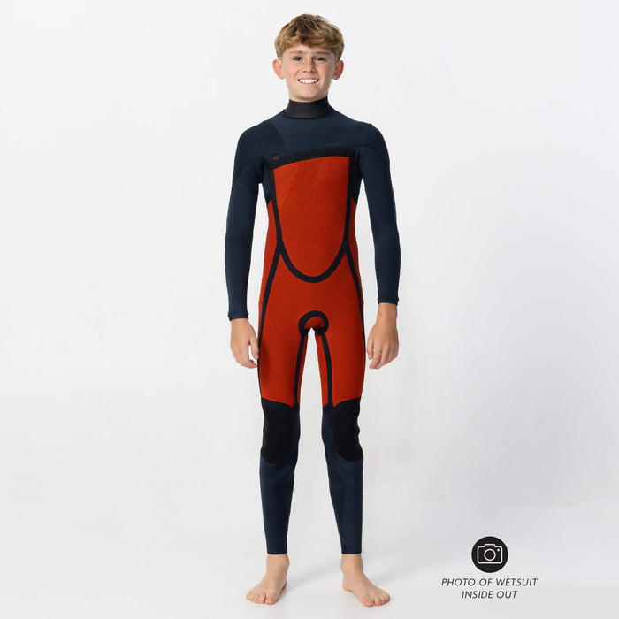 Kid's Defender 4/3mm Steamer Chest Zip - Graphite