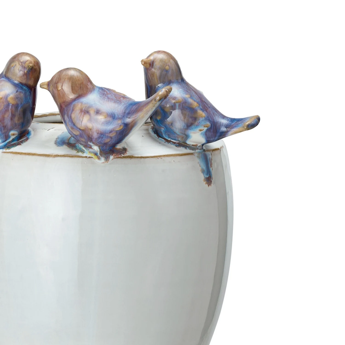 Large Birds Stoneware Planter