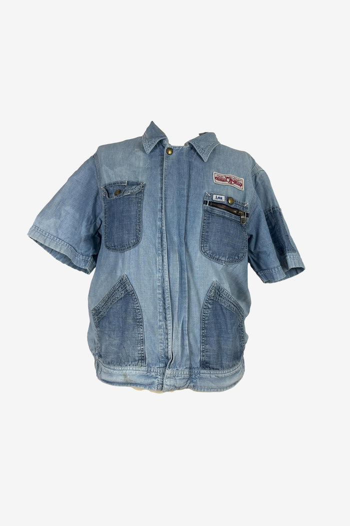 Lee Union Made Denim Workwear Short Sleeve Zip Up