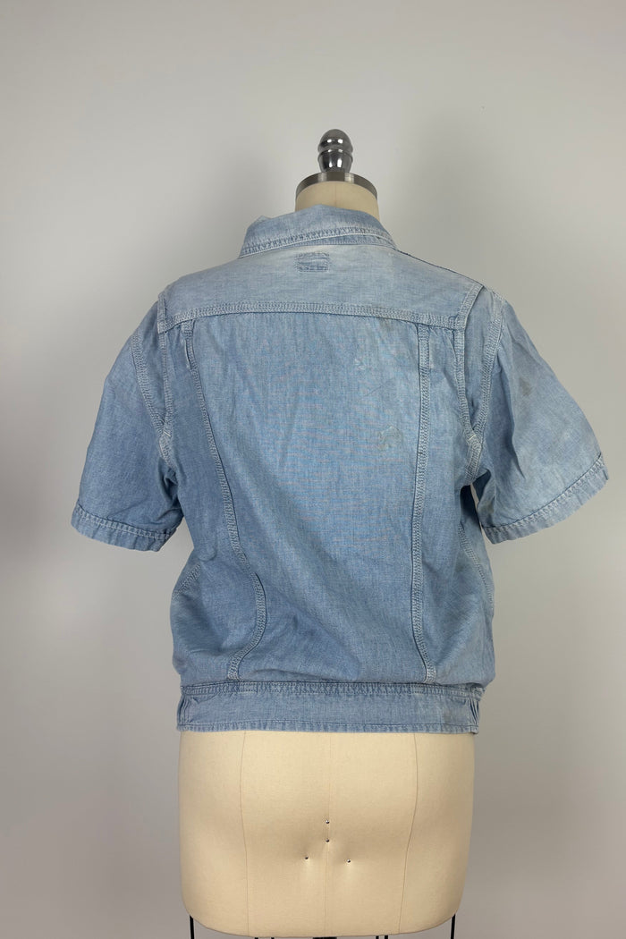 Lee Union Made Denim Workwear Short Sleeve Zip Up