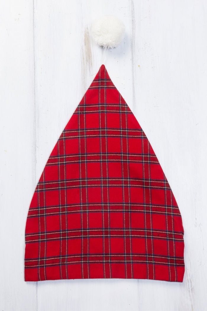 Lee Valley Cotton Flannel Nightcap - Red Tartan