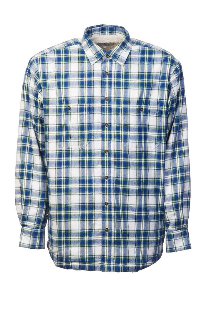 Lee Valley Flannel Fleece Lined Shirt - Douglas Blue Tartan