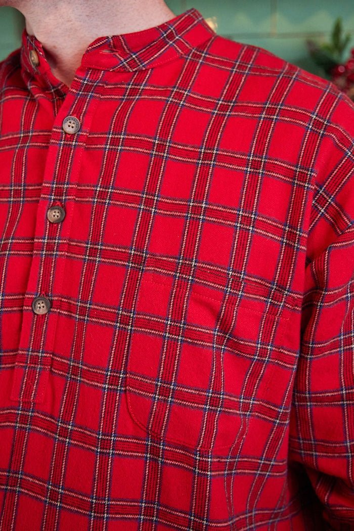 Lee Valley Flannel Nightshirt - Red Tartan