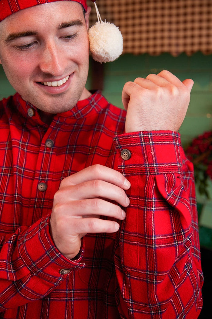 Lee Valley Flannel Nightshirt - Red Tartan