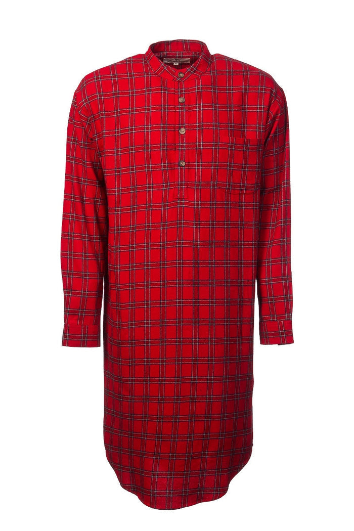 Lee Valley Flannel Nightshirt - Red Tartan