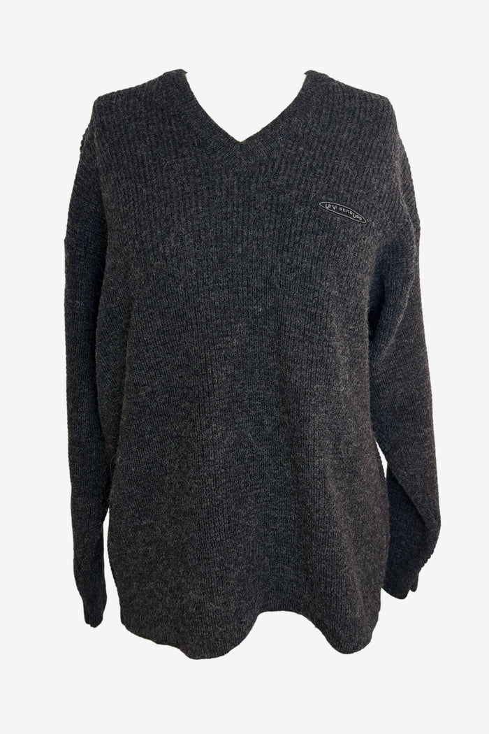 Levis Charcoal V-Neck Knit Sweater