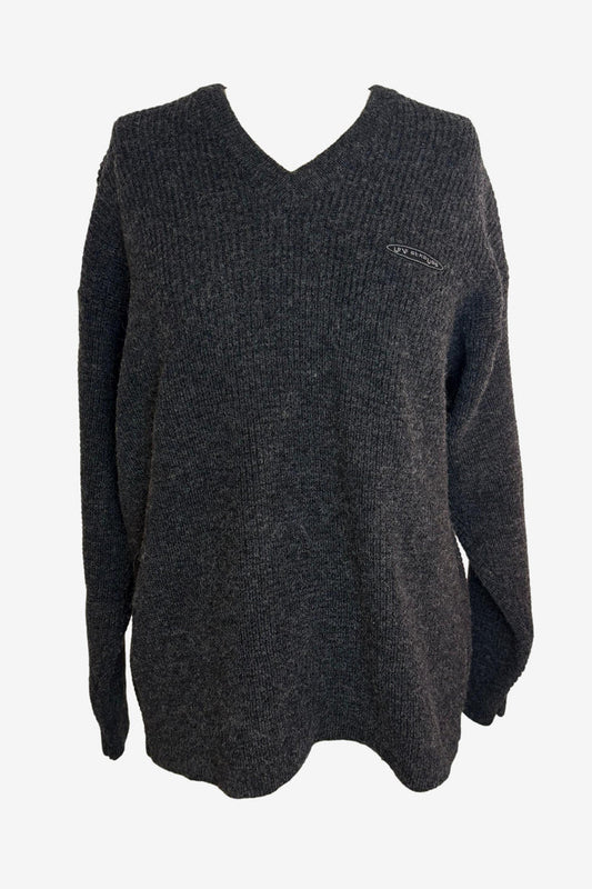 Levis Charcoal V-Neck Knit Sweater