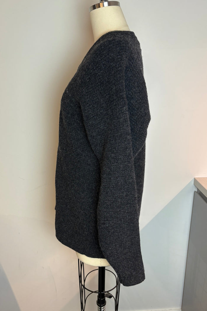 Levis Charcoal V-Neck Knit Sweater