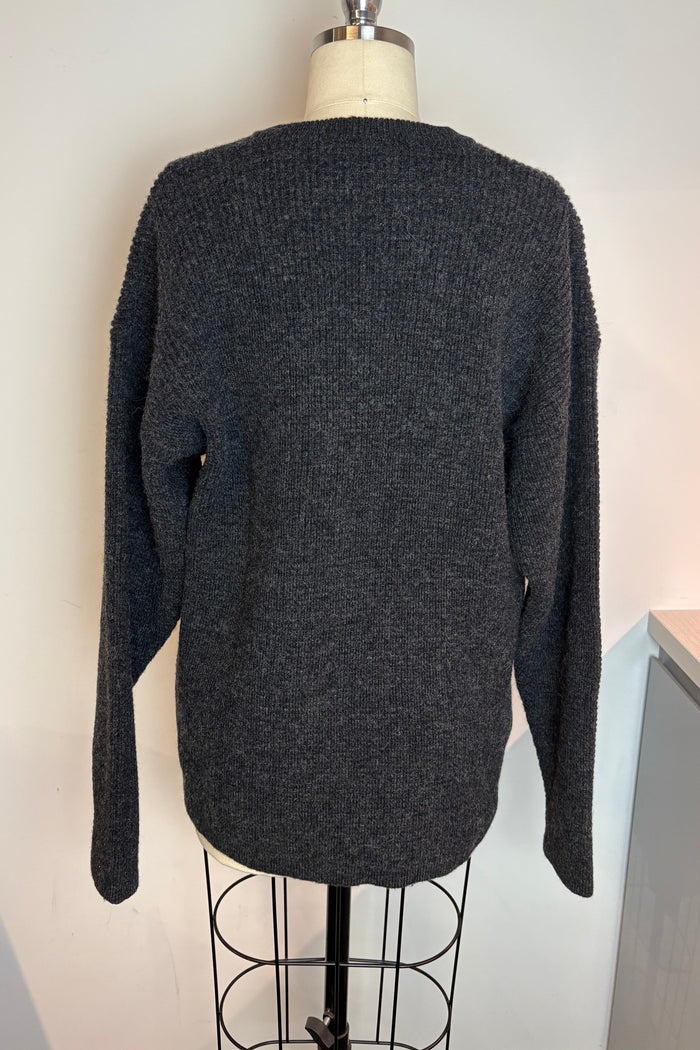 Levis Charcoal V-Neck Knit Sweater