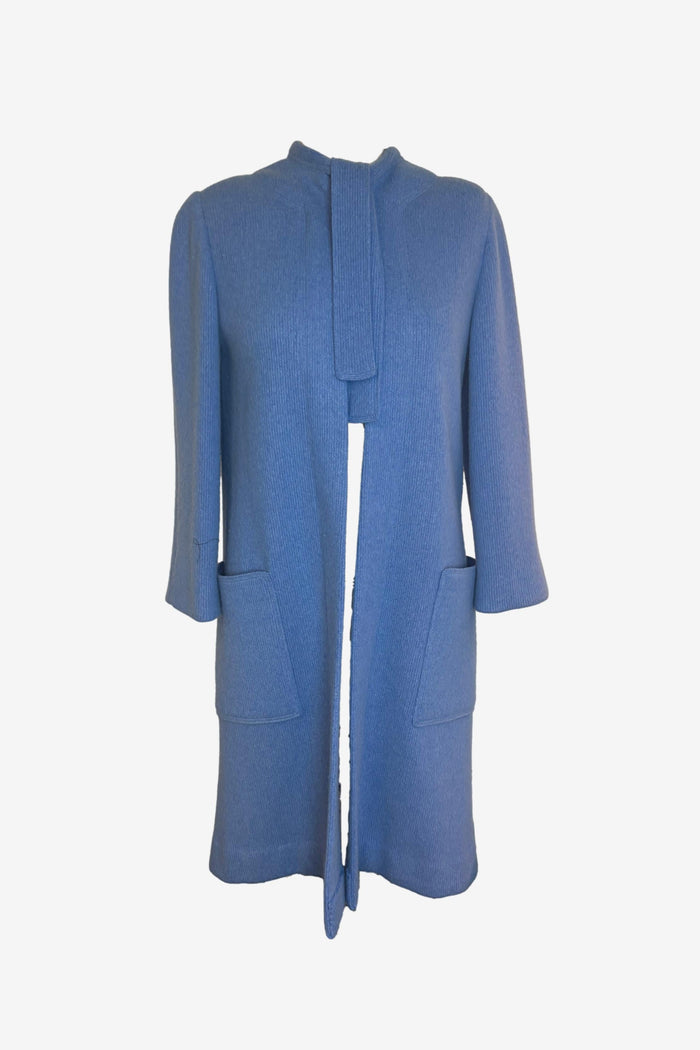 Light Blue Knit Longline Cardigan
