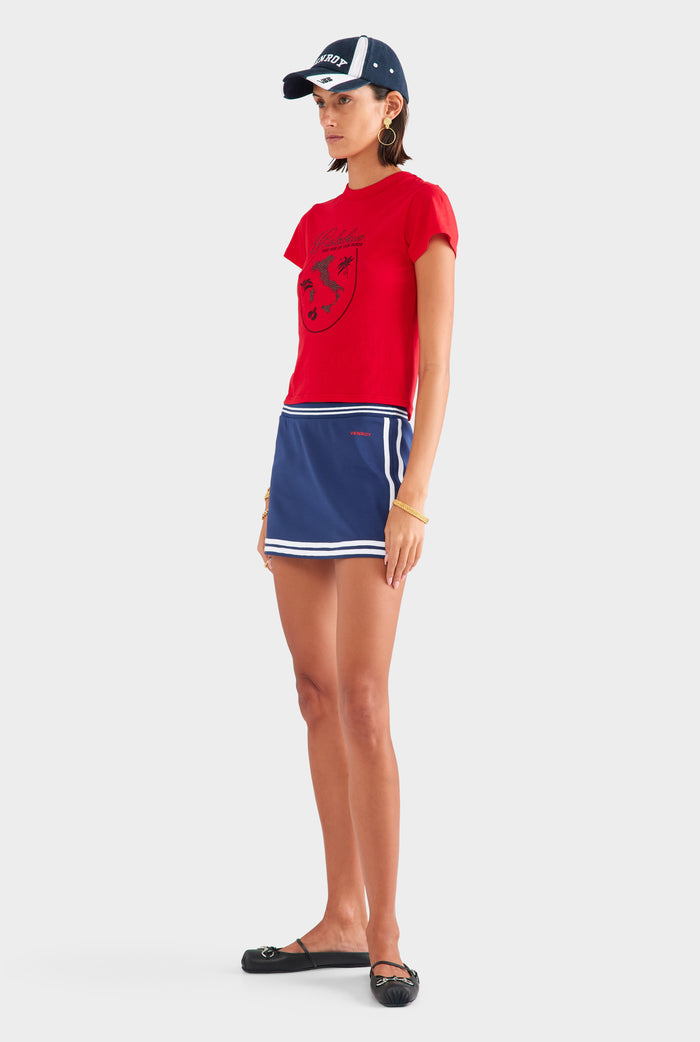 Lightweight Cotton Baby Tee - Red/Toe Of The Boot
