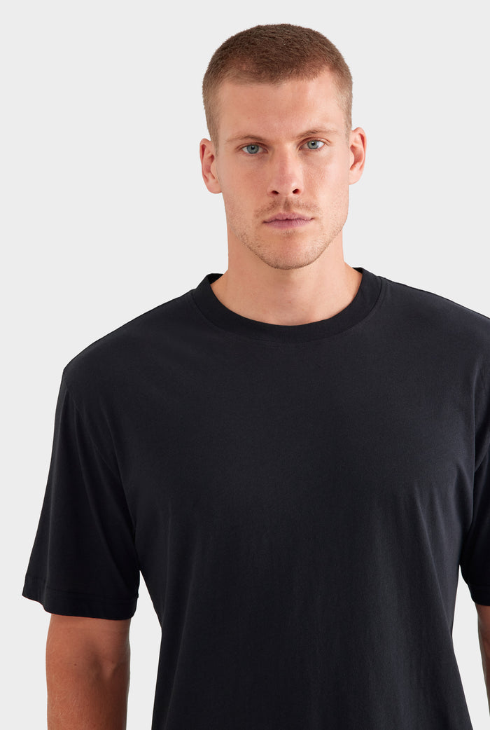 Lightweight Standard Cotton T Shirt - Black