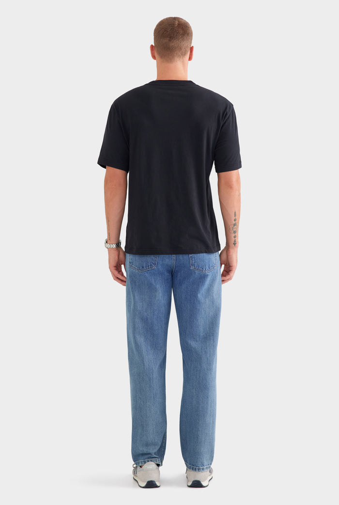 Lightweight Standard Cotton T Shirt - Black
