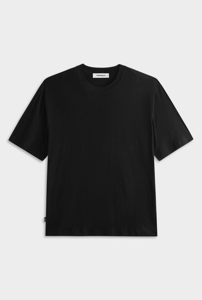Lightweight Standard Cotton T Shirt - Black
