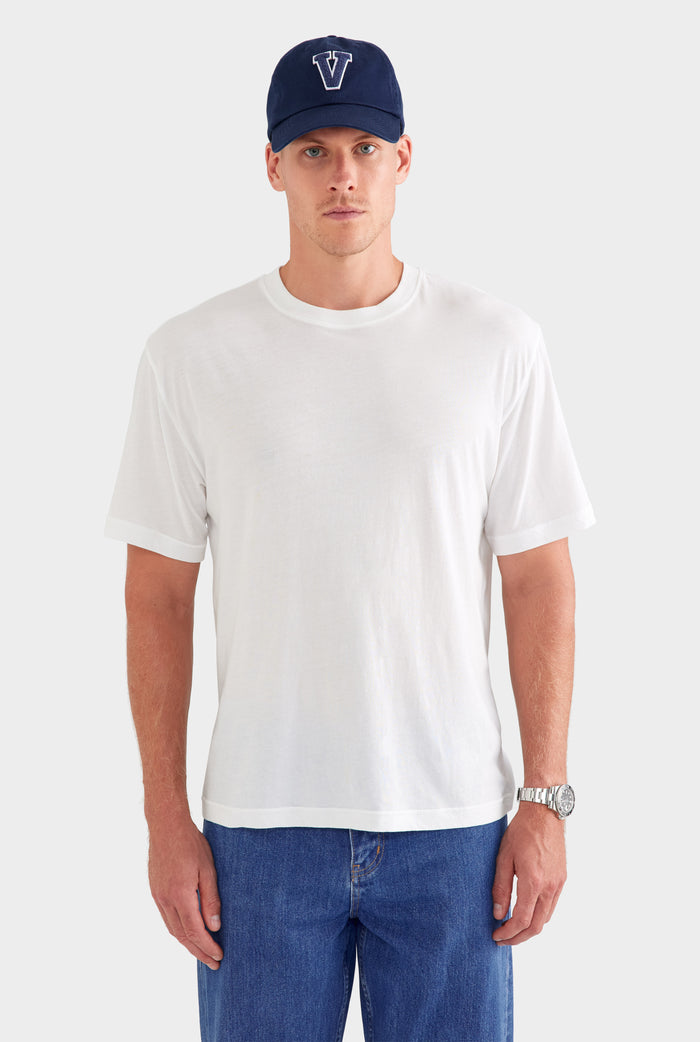 Lightweight Standard Cotton T Shirt - White