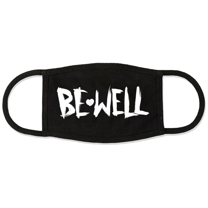 be well Logo - Black Face Mask