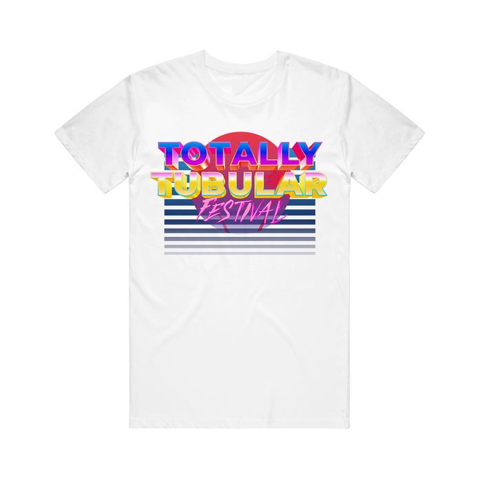 totally tubular festival Logo - White T-Shirt front