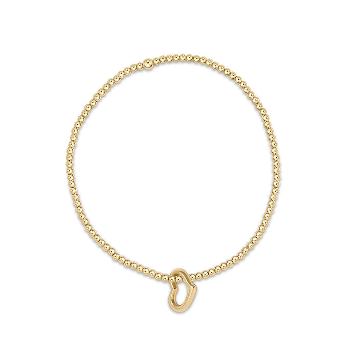 Love Gold Charm Stackable Bracelet