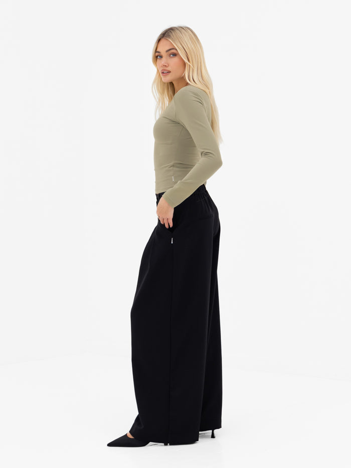 Lucia Long Sleeve Top - Warm Olive