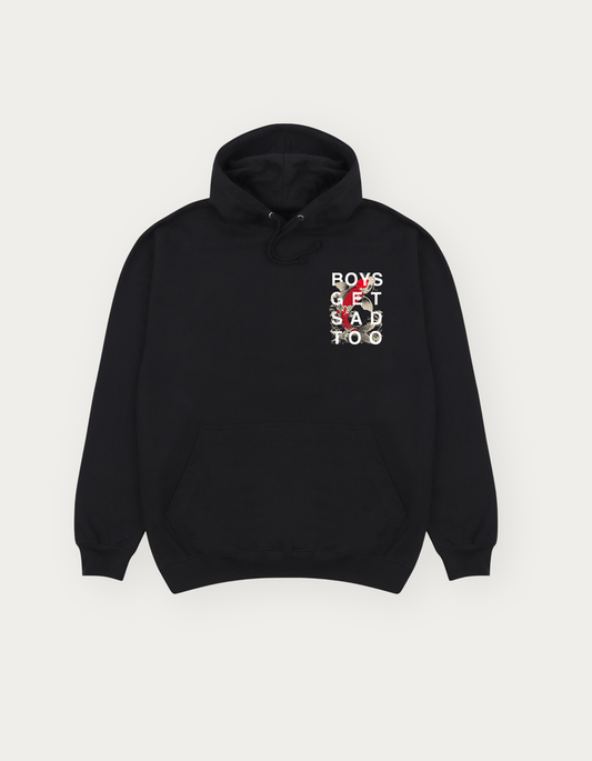LUCKY KOI HOODY BLACK