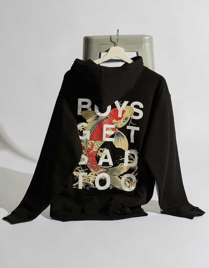 LUCKY KOI HOODY BLACK