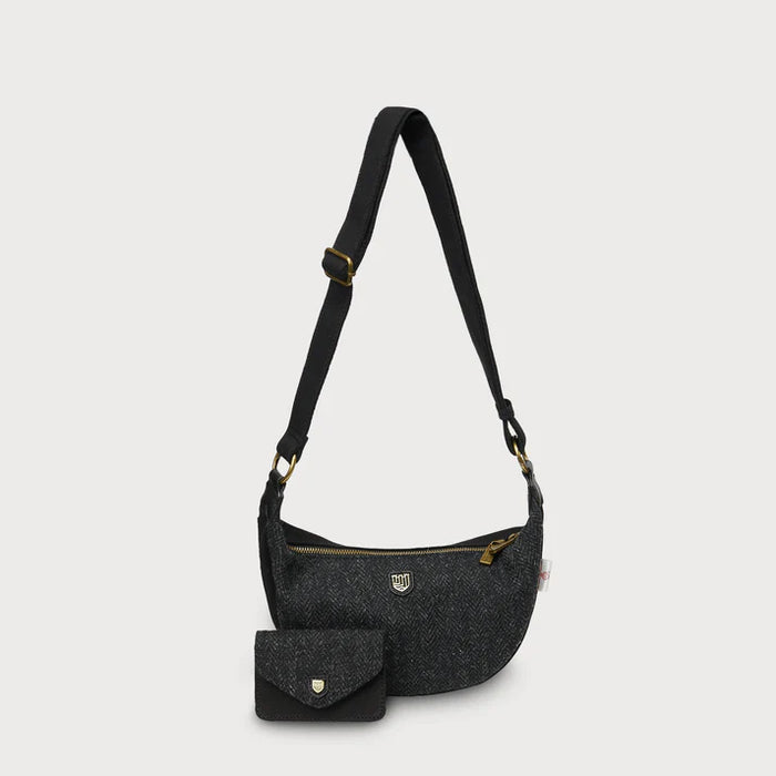 Luna Bag - Black Herringbone