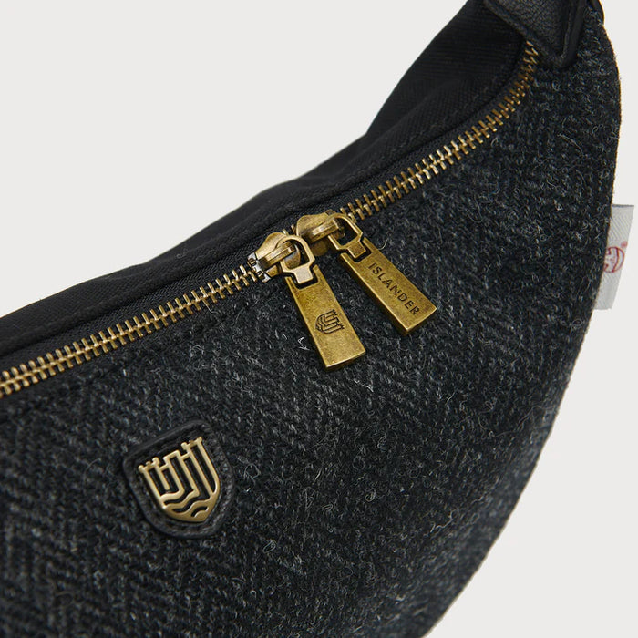 Luna Bag - Black Herringbone