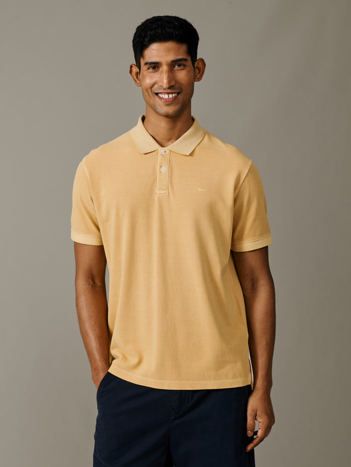 Aubin Lemon Lusby Pique Polo | Polo Shirts