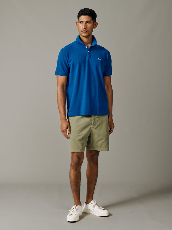 Aubin Cobalt Lusby Pique Polo | Polo Shirts