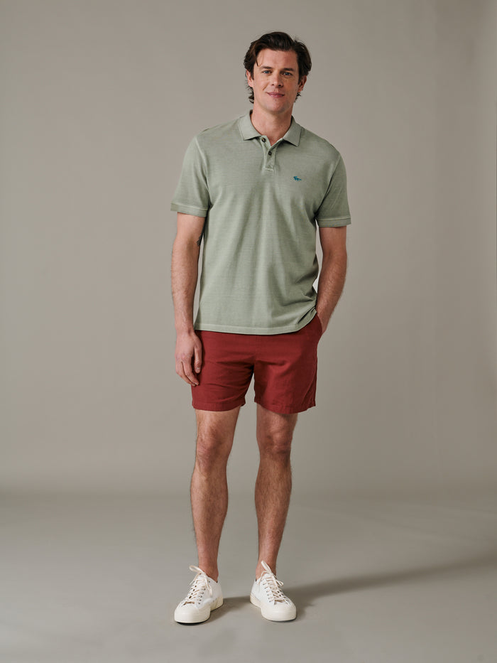 Aubin Khaki Lusby Pique Polo | Polo Shirts