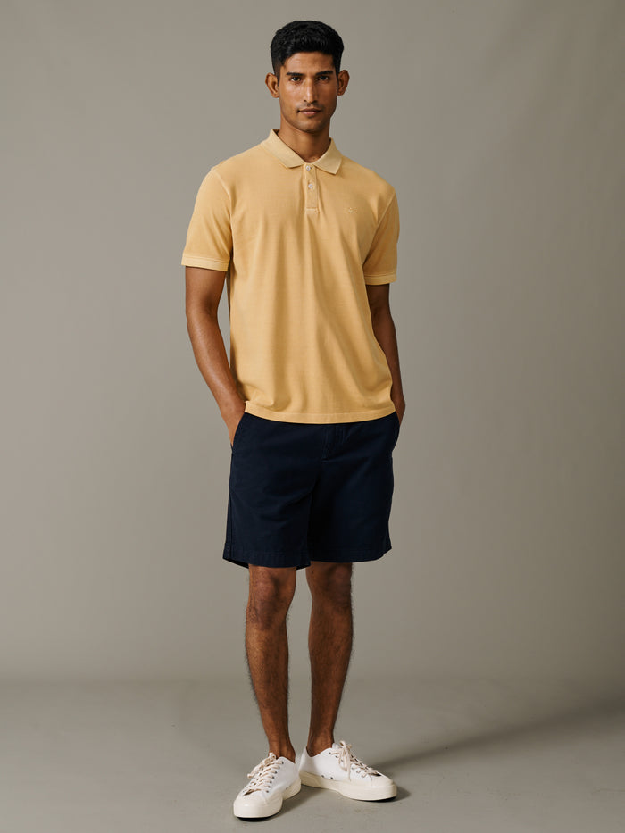 Aubin Lemon Lusby Pique Polo | Polo Shirts