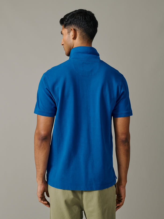 Aubin Cobalt Lusby Pique Polo | Polo Shirts