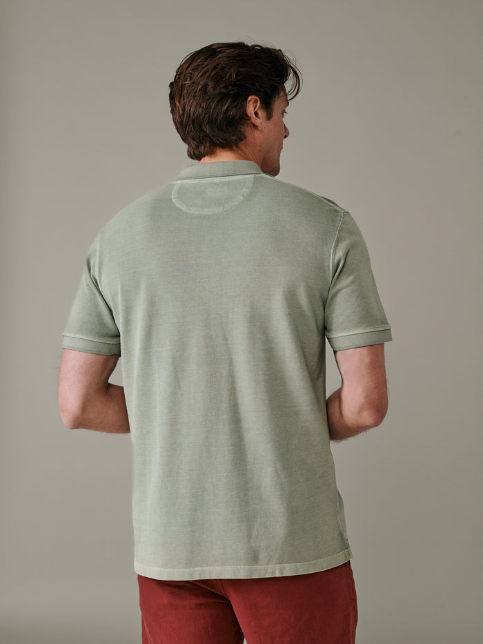 Aubin Khaki Lusby Pique Polo | Polo Shirts