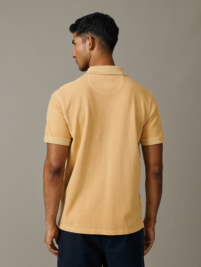 Aubin Lemon Lusby Pique Polo | Polo Shirts