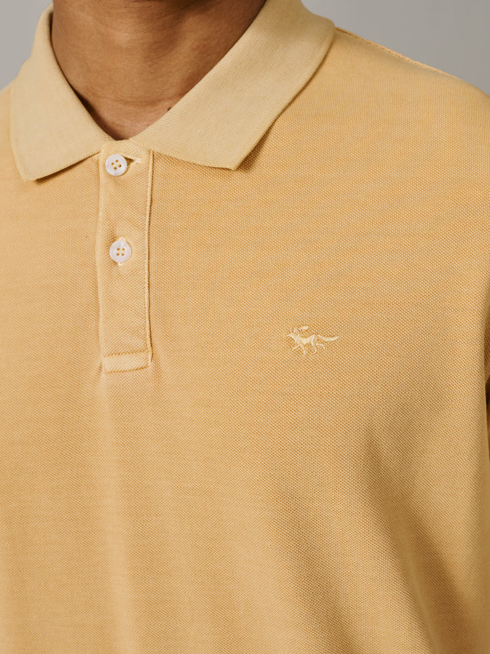 Aubin Lemon Lusby Pique Polo | Polo Shirts