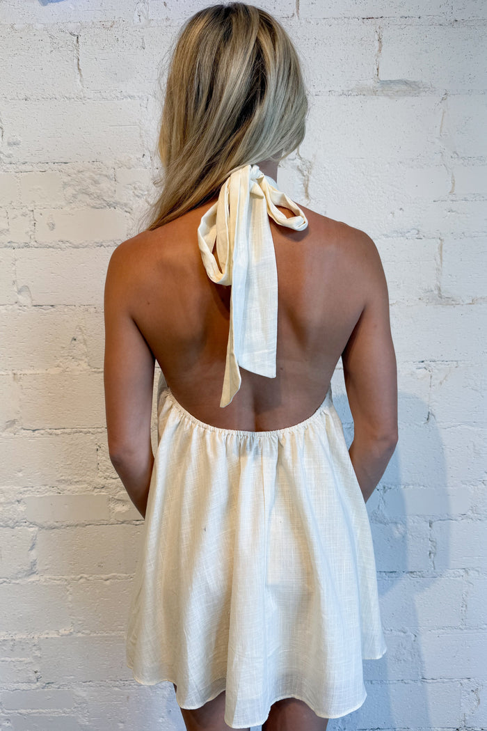 Magnolia Dress Cream Back, adeline boutique, dallas boutique, boutique