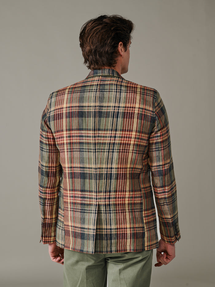 Aubin Green Madras Check Mareham Patch Pocket Jacket | Suit Jackets